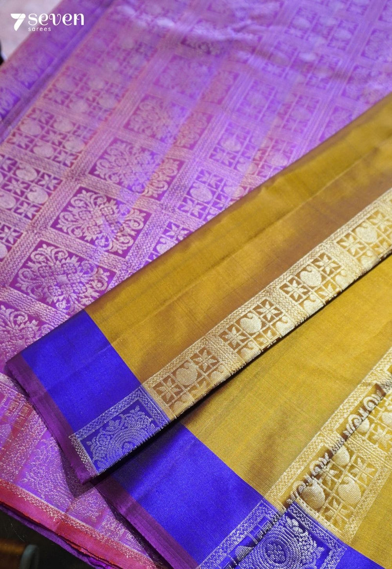 Wild Antler Signature Seven Handloom Brown Bangalore Pure Silk Saree|Silk Mark Certified - Seven Sarees - Saree - Seven Sarees