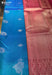 Wild Flower Signature Seven Handloom Blue/Pink Bangalore Pure Silk Saree|Silk Mark Certified - Seven Sarees - Saree - Seven Sarees