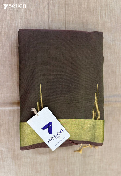 Wild Garnet Signature Seven Handloom Green Bangalore Pure Cotton Saree - Seven Sarees - Saree - Seven Sarees