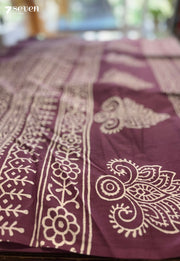 Wild Thyme Tales Jaipur Pink Handblock 100% Cotton Saree - Seven Sarees - Saree - Seven Sarees