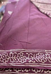 Wild Thyme Tales Jaipur Pink Handblock 100% Cotton Saree - Seven Sarees - Saree - Seven Sarees