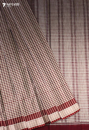Yagnika Signature Seven Handloom Red Bangalore Pure Cotton Saree - Seven Sarees - Saree - Seven Sarees