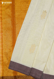 Yashasvini Signature Seven Handloom Off-White Bangalore Pure Silk Cotton Saree - view 5