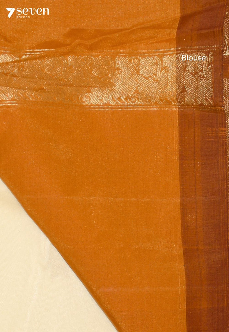 Yashasvini Signature Seven Handloom Off-White Bangalore Pure Silk Cotton Saree - view 4