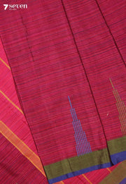 Yavani Signature Seven Handloom Pink Bangalore Pure Cotton Saree - Seven Sarees - Saree - Seven Sarees