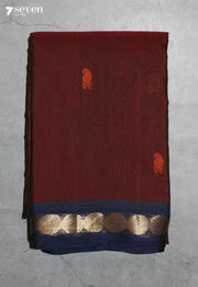 Yavetha Signature Seven Handloom Brown Bangalore Pure Cotton Saree - Seven Sarees - Saree - Seven Sarees