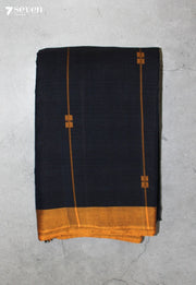Yelosha Signature Seven Handloom Blue Bangalore Pure Cotton Saree - Seven Sarees - Saree - Seven Sarees