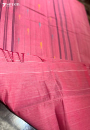 Ziya Signature Seven Handloom Pink Bangalore Pure Cotton Saree - Seven Sarees - Saree - Seven Sarees