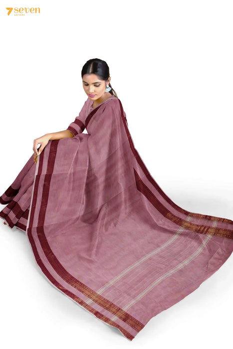 Adumbu Madurai Pink Pure Cotton Saree - Seven Sarees - Saree - Seven Sarees