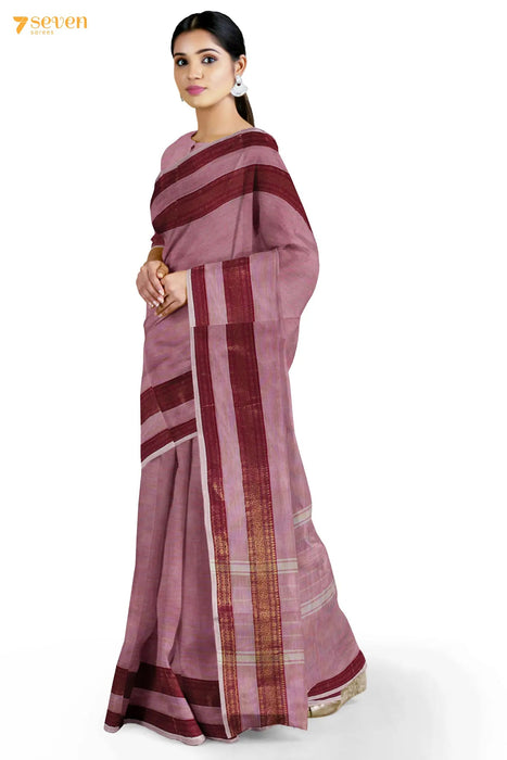 Adumbu Madurai Pink Pure Cotton Saree - Seven Sarees - Saree - Seven Sarees