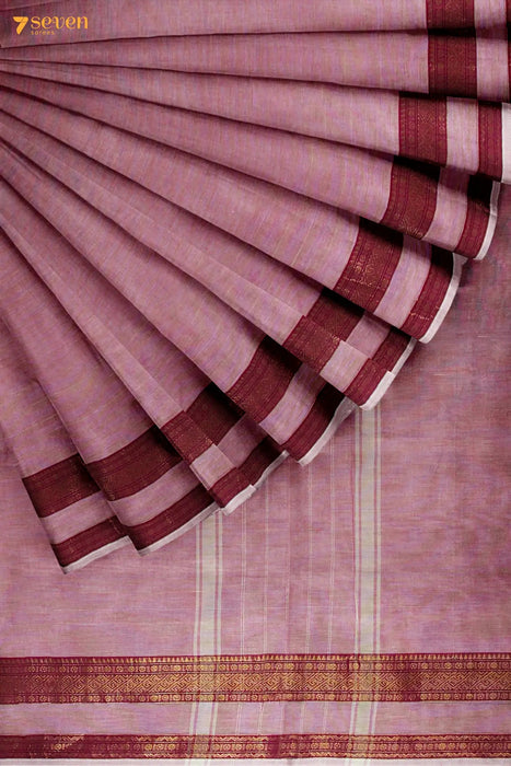 Adumbu Madurai Pink Pure Cotton Saree - Seven Sarees - Saree - Seven Sarees