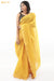 Aishna Mangalagiri Handloom Yellow Pure Cotton Saree - Seven Sarees - Saree - Seven Sarees