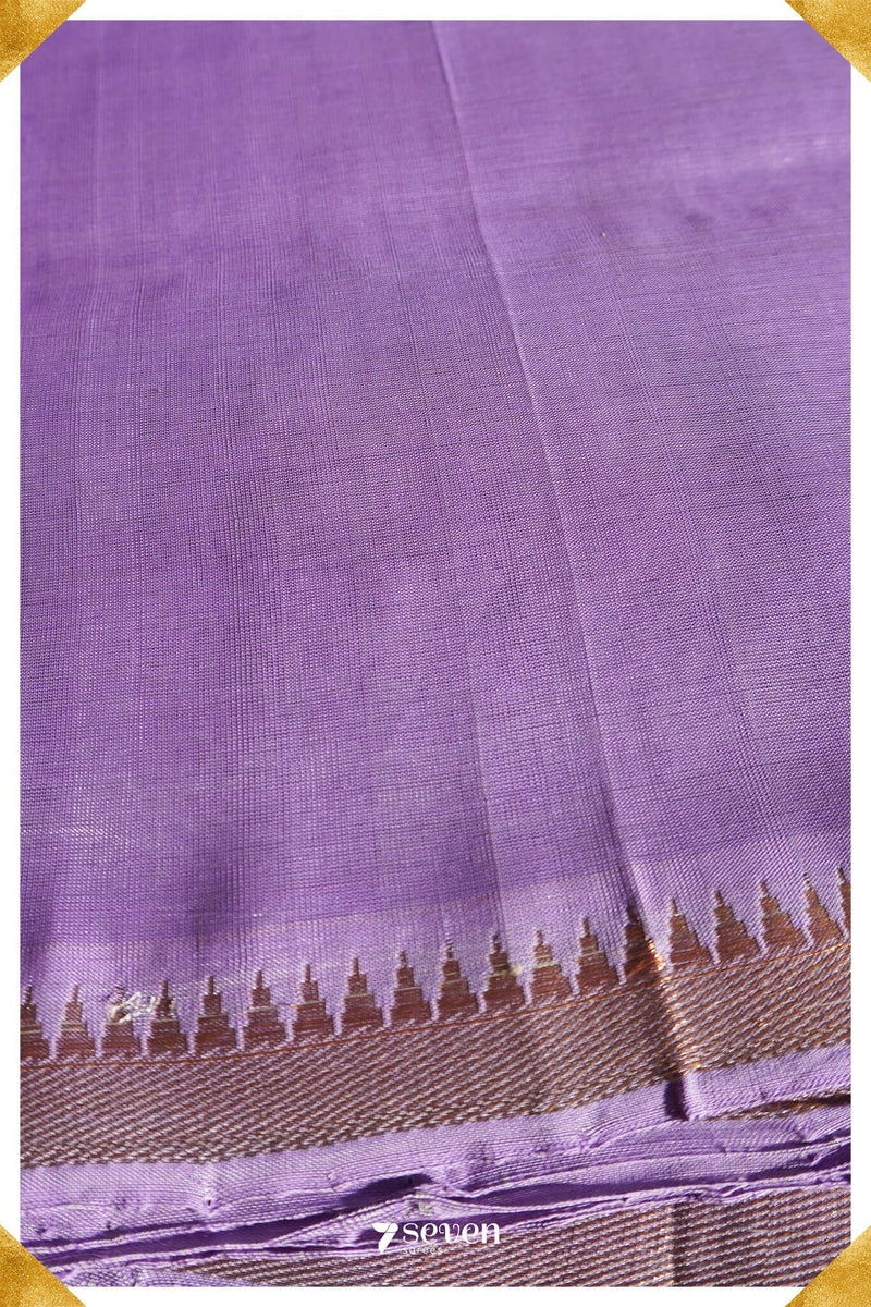 Almelu Mangalagiri Handloom Lavender Silk-Cotton Saree - Seven Sarees - Saree - Seven Sarees