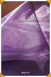 Almelu Mangalagiri Handloom Lavender Silk-Cotton Saree - Seven Sarees - Saree - Seven Sarees