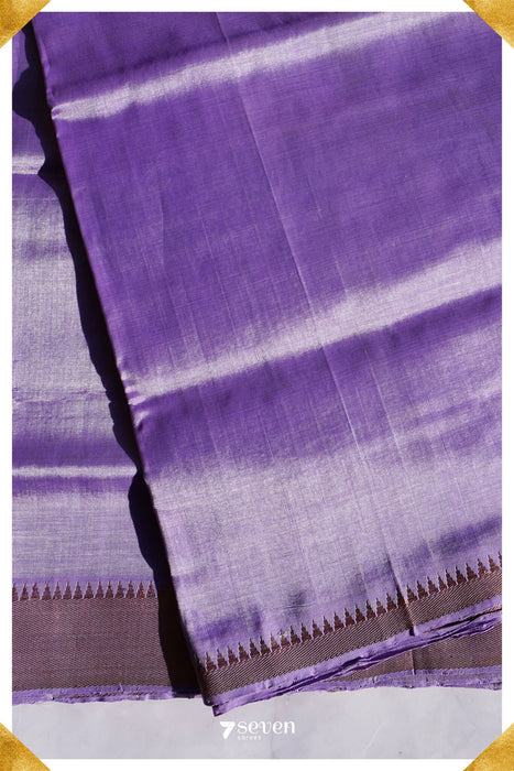 Almelu Mangalagiri Handloom Lavender Silk-Cotton Saree - Seven Sarees - Saree - Seven Sarees
