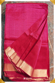 Apraudha Mangalagiri Handloom Yellow Silk-Cotton Saree - Seven Sarees - Saree - Seven Sarees