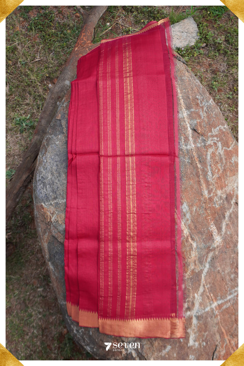 Apraudha Mangalagiri Handloom Yellow Silk-Cotton Saree - Seven Sarees - Saree - Seven Sarees