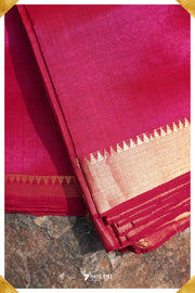 Apraudha Mangalagiri Handloom Yellow Silk-Cotton Saree - Seven Sarees - Saree - Seven Sarees
