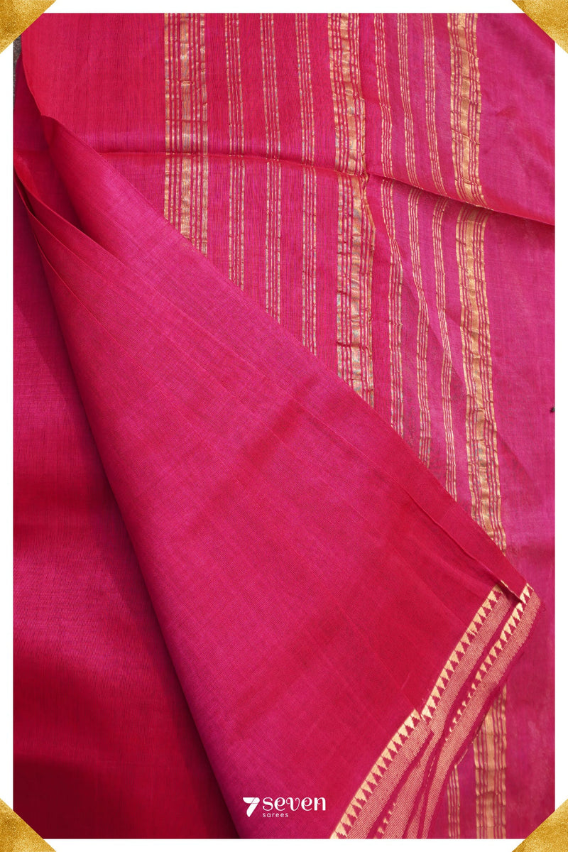 Apraudha Mangalagiri Handloom Yellow Silk-Cotton Saree - Seven Sarees - Saree - Seven Sarees