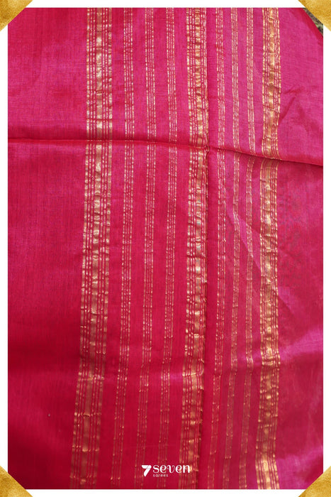 Apraudha Mangalagiri Handloom Yellow Silk-Cotton Saree - Seven Sarees - Saree - Seven Sarees