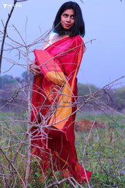 Arti Palaka Handloom Venkatagiri 100% Silk Cotton Pink Saree - Seven Sarees - Seven Sarees