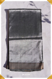 Ashwini Mangalagiri Handloom Grey/Silver Silk-Cotton Saree - Seven Sarees - Saree - Seven Sarees