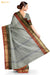 Athiral Madurai Grey Pure Cotton Saree - Seven Sarees - Saree - Seven Sarees