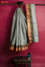 Athiral Madurai Grey Pure Cotton Saree - Seven Sarees - Saree - Seven Sarees