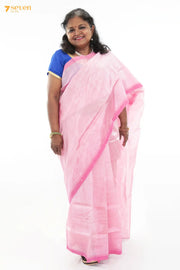 Bani Mangalagiri Handloom Pink Pure Silk-Cotton Saree - Seven Sarees - Saree - Seven Sarees