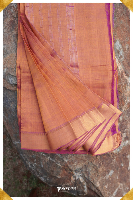 Chitra Mangalagiri Handloom Yellow/Gold Silk-Cotton Saree - Seven Sarees - Saree - Seven Sarees