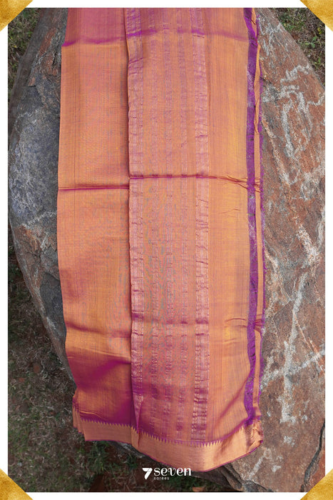 Chitra Mangalagiri Handloom Yellow/Gold Silk-Cotton Saree - Seven Sarees - Saree - Seven Sarees