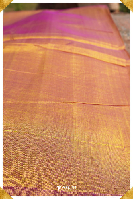 Chitra Mangalagiri Handloom Yellow/Gold Silk-Cotton Saree - Seven Sarees - Saree - Seven Sarees