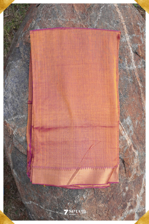 Chitra Mangalagiri Handloom Yellow/Gold Silk-Cotton Saree - Seven Sarees - Saree - Seven Sarees