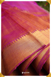 Chitra Mangalagiri Handloom Yellow/Gold Silk-Cotton Saree - Seven Sarees - Saree - Seven Sarees