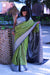 Daivigam Handloom Venkatagiri Pattu 100% Pure Silk Green Saree | Silk Mark Certified - Seven Sarees - Seven Sarees