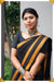Deepa Madurai Black Pure Cotton Saree - Seven Sarees - Saree - Seven Sarees