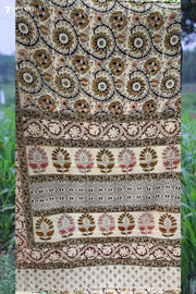 Devaganneru Hand Block Kalamkari 100% Soft Cotton saree - Seven Sarees - Saree - Seven Sarees