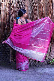 Dipam Handloom Venkatagiri 100% cotton Pink Saree - Seven Sarees - Seven Sarees