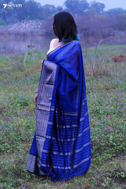 Dipika Blue Mangalagiri Handloom Pure Silk Cotton saree - Seven Sarees - Saree - Seven Sarees