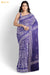 Inky Clouds Madurai Purple Pure Cotton Sungudi Saree - Seven Sarees - Saree - Seven Sarees