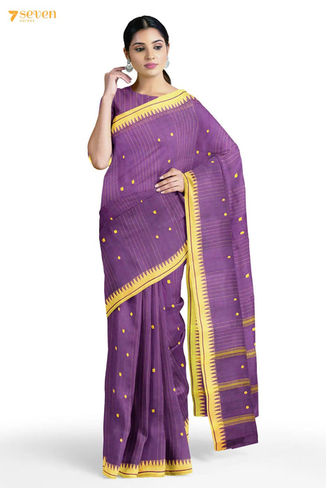 Kavidhai Madurai Purple Pure Cotton Saree - Seven Sarees - Saree - Seven Sarees