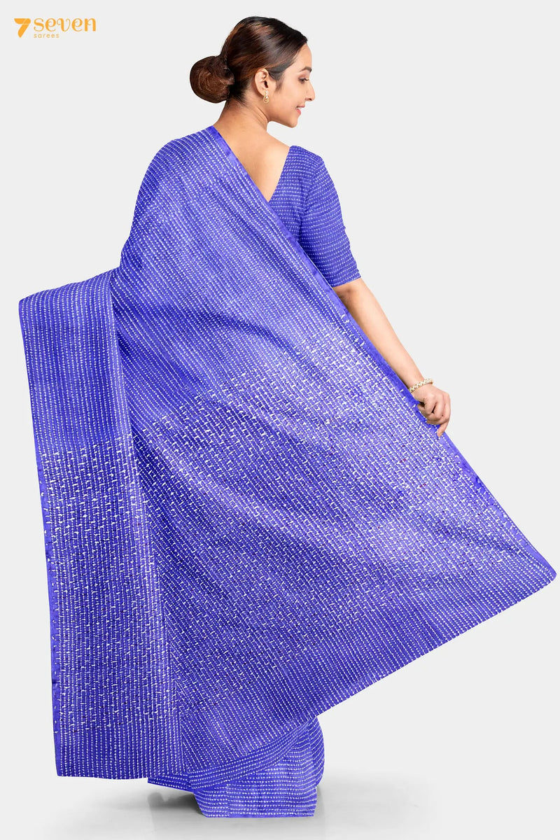 Lavender Chattisgarh Purple Pure Tussar Silk Saree | Silk Mark Certified - Seven Sarees - Saree - Seven Sarees