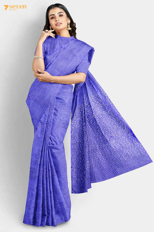 Lavender Chattisgarh Purple Pure Tussar Silk Saree | Silk Mark Certified - Seven Sarees - Saree - Seven Sarees