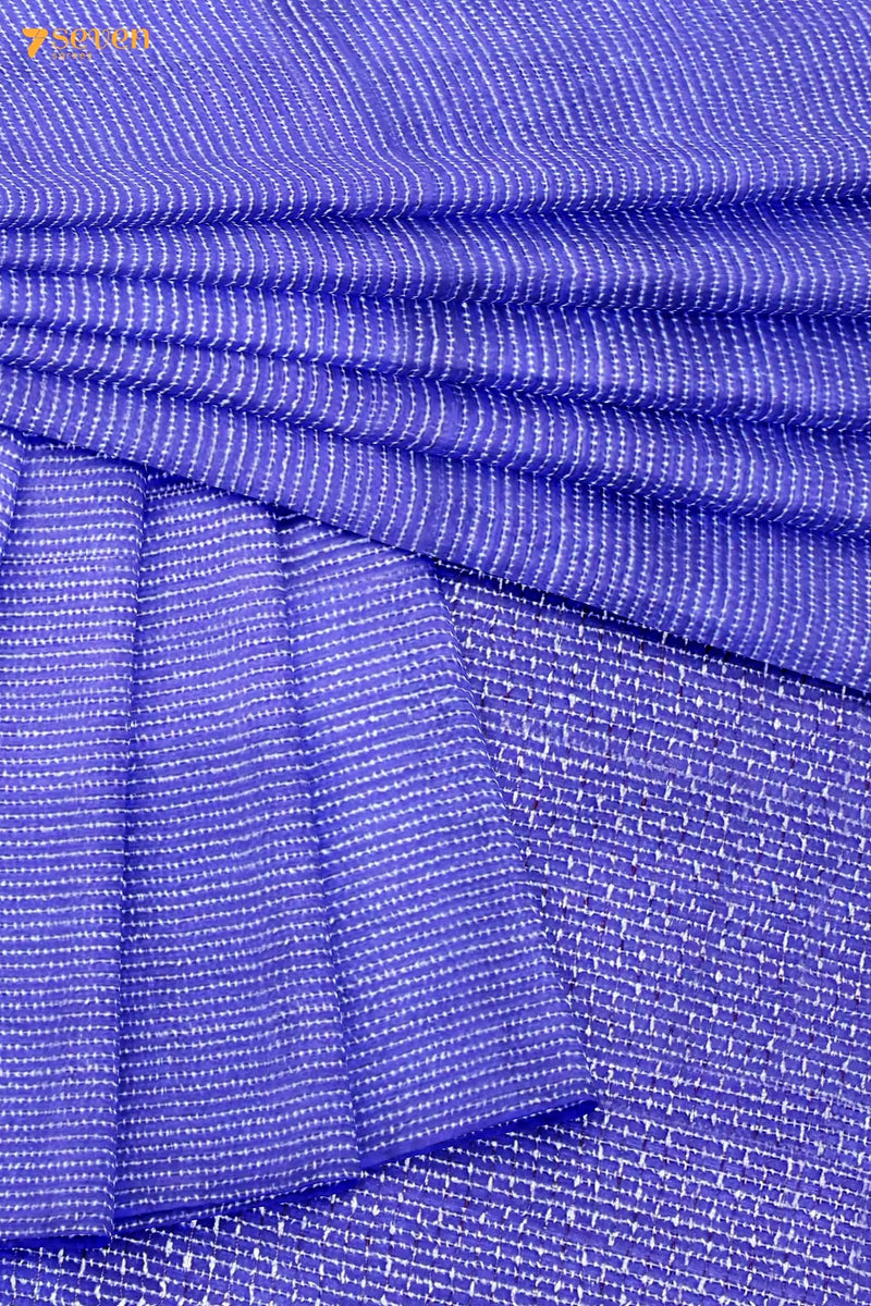 Lavender Chattisgarh Purple Pure Tussar Silk Saree | Silk Mark Certified - Seven Sarees - Saree - Seven Sarees