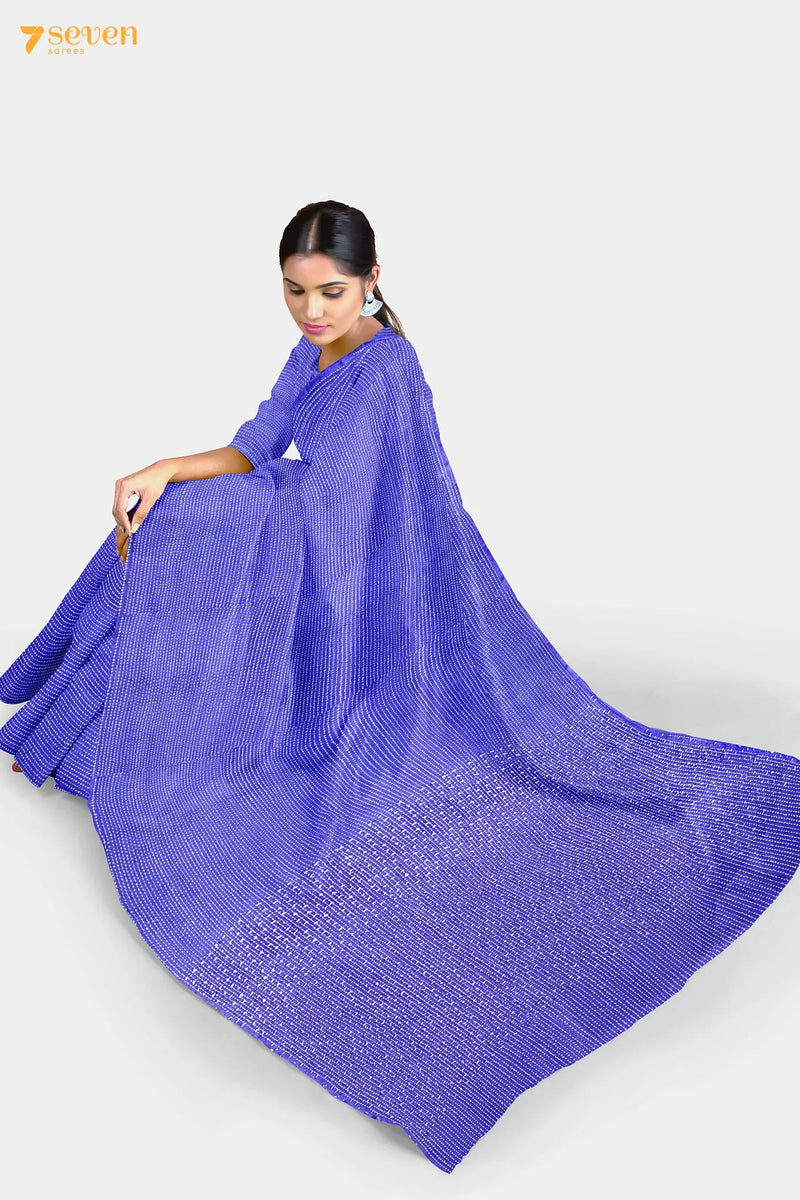 Lavender Chattisgarh Purple Pure Tussar Silk Saree | Silk Mark Certified - Seven Sarees - Saree - Seven Sarees