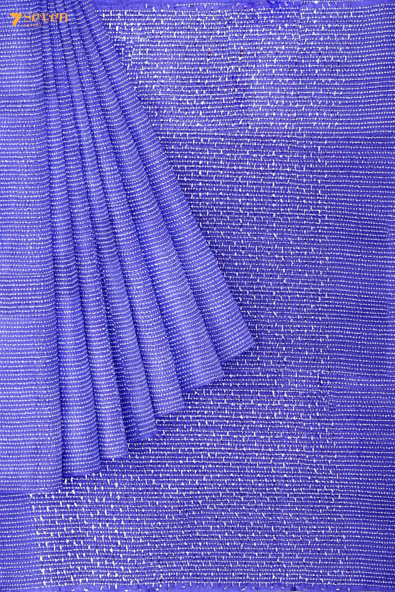 Lavender Chattisgarh Purple Pure Tussar Silk Saree | Silk Mark Certified - Seven Sarees - Saree - Seven Sarees