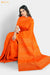 Marigold Chattisgarh Orange Pure Tussar Silk Saree | Silk Mark Certified - Seven Sarees - Saree - Seven Sarees