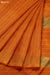 Marigold Chattisgarh Yellow Pure Tussar Silk Sequins Saree | Silk Mark Certified - Seven Sarees - Saree - Seven Sarees