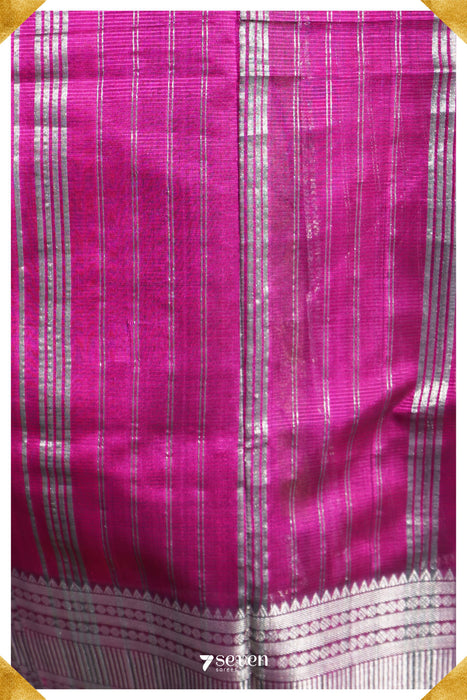 Maya Mangalagiri Handloom Pink Silk-Cotton Saree - Seven Sarees - Saree - Seven Sarees