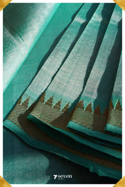 Mythili Mangalagiri Handloom Gold Silk-Cotton Saree - Seven Sarees - Saree - Seven Sarees